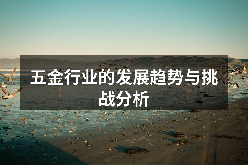 五金行业的发展趋势与挑战分析